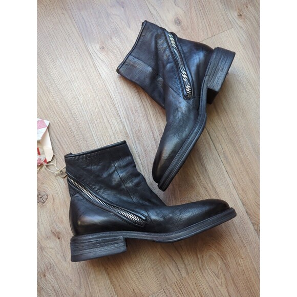 A.S. 98 Fleetwood Moto Grunge Zip Ankle Boots Womens 10.5-11 EU 42 - Picture 1 of 12